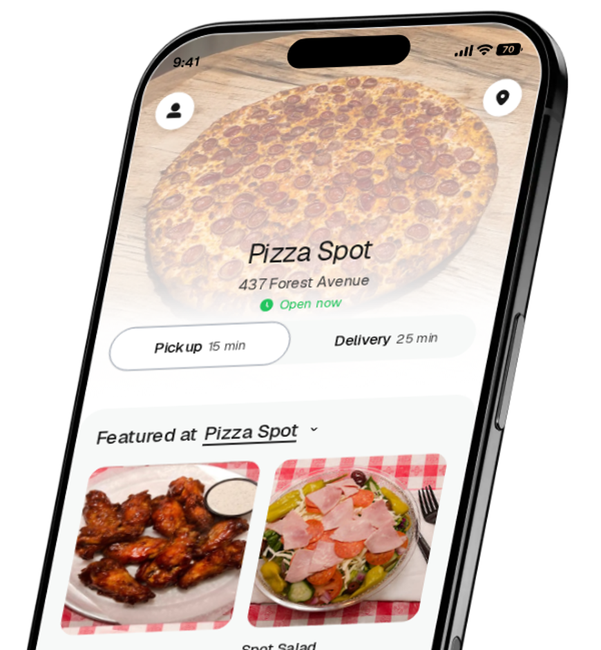 Pizza Spot app preview